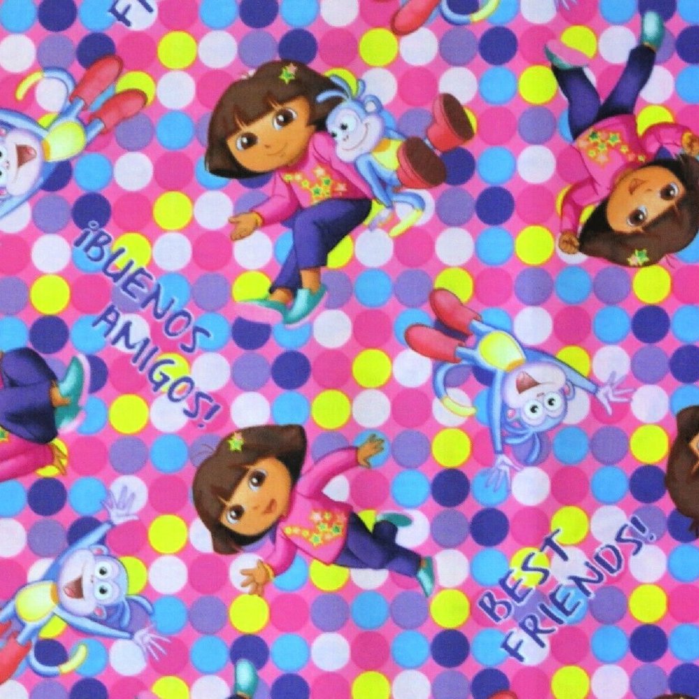 Dora One Hip Explorer Pink Fabric by Springs Creative - BTY - OOP